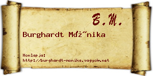 Burghardt Mónika névjegykártya