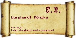Burghardt Mónika névjegykártya