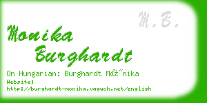 monika burghardt business card